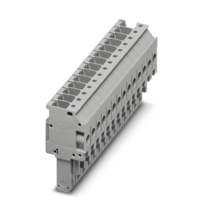 Phoenix Contact Plug-InTerminal Block; UP 4/14; 32A; 14-Level; #24 - #10; 0.2mm²; 14-pole; Screw Connection; Gray